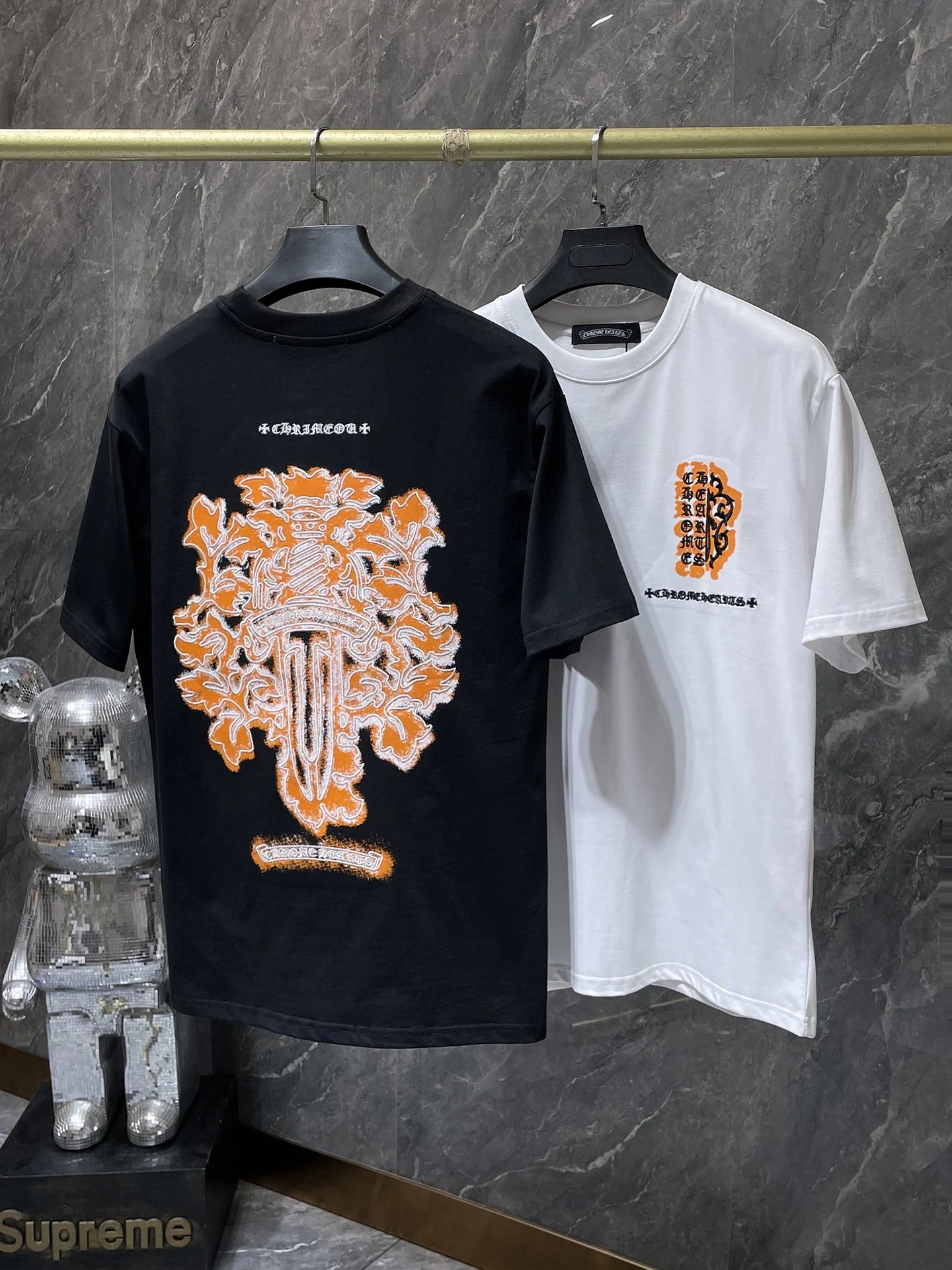 Chrome Hearts Gradient Logo Back Print T-Shirt Black - 35