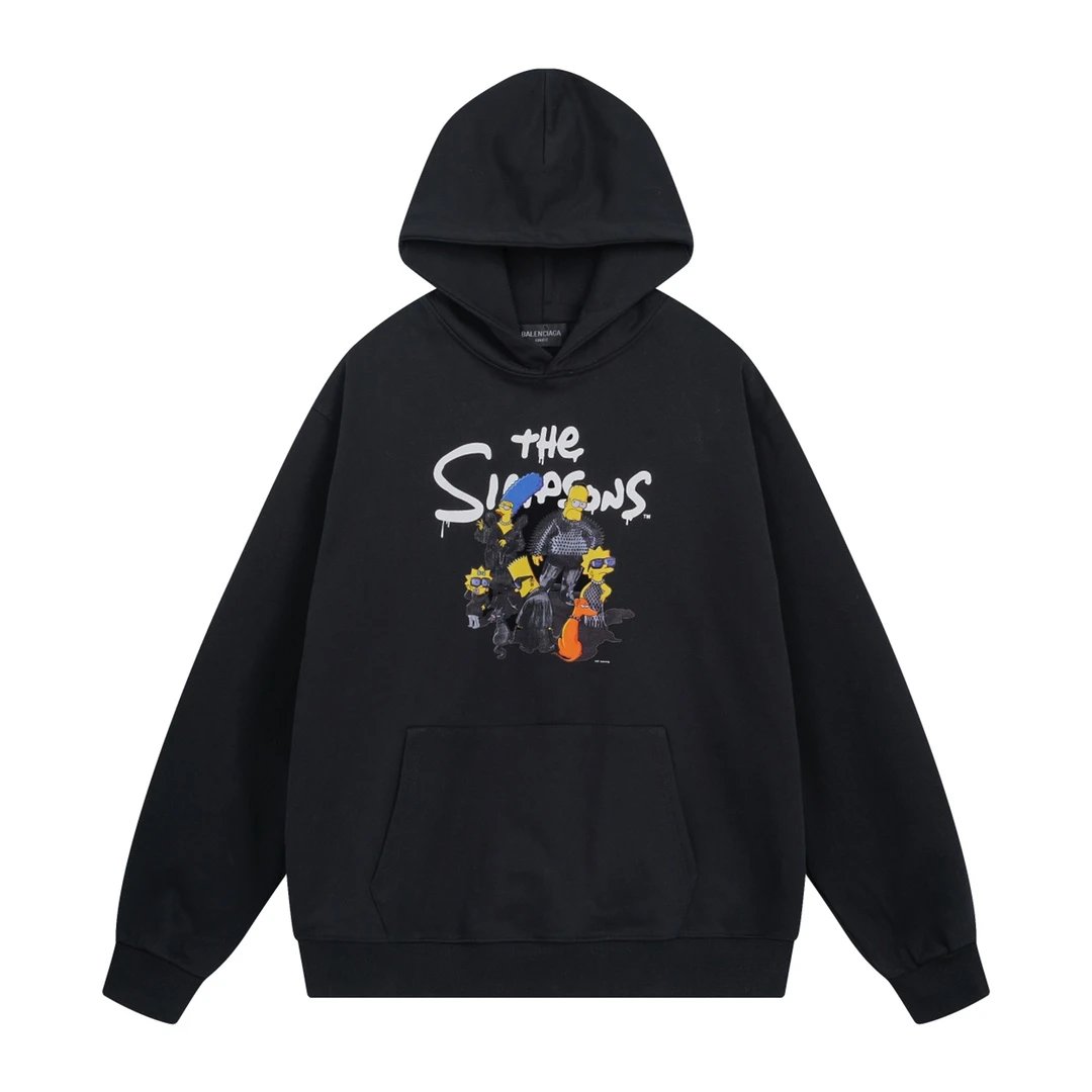 Balenciaga Logo Hoodie Black - 32