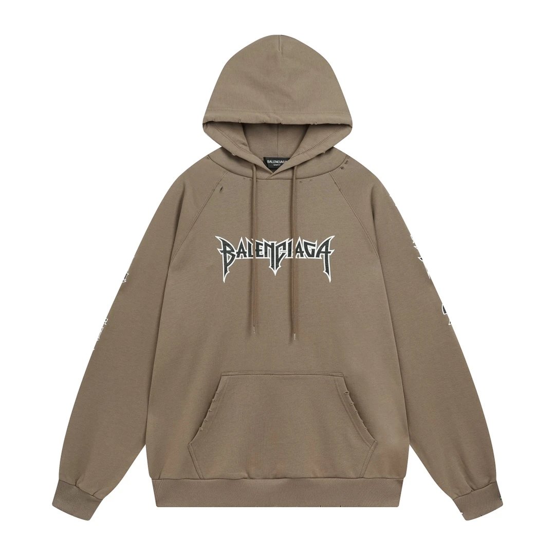 Balenciaga Logo Hoodie Black - 34