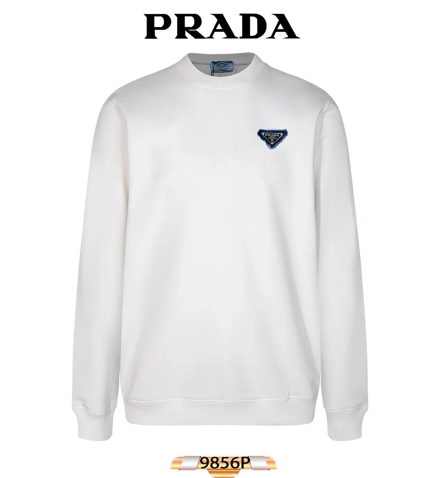 Prada Triangle Patch Black Sweatshirt Sweater - 28