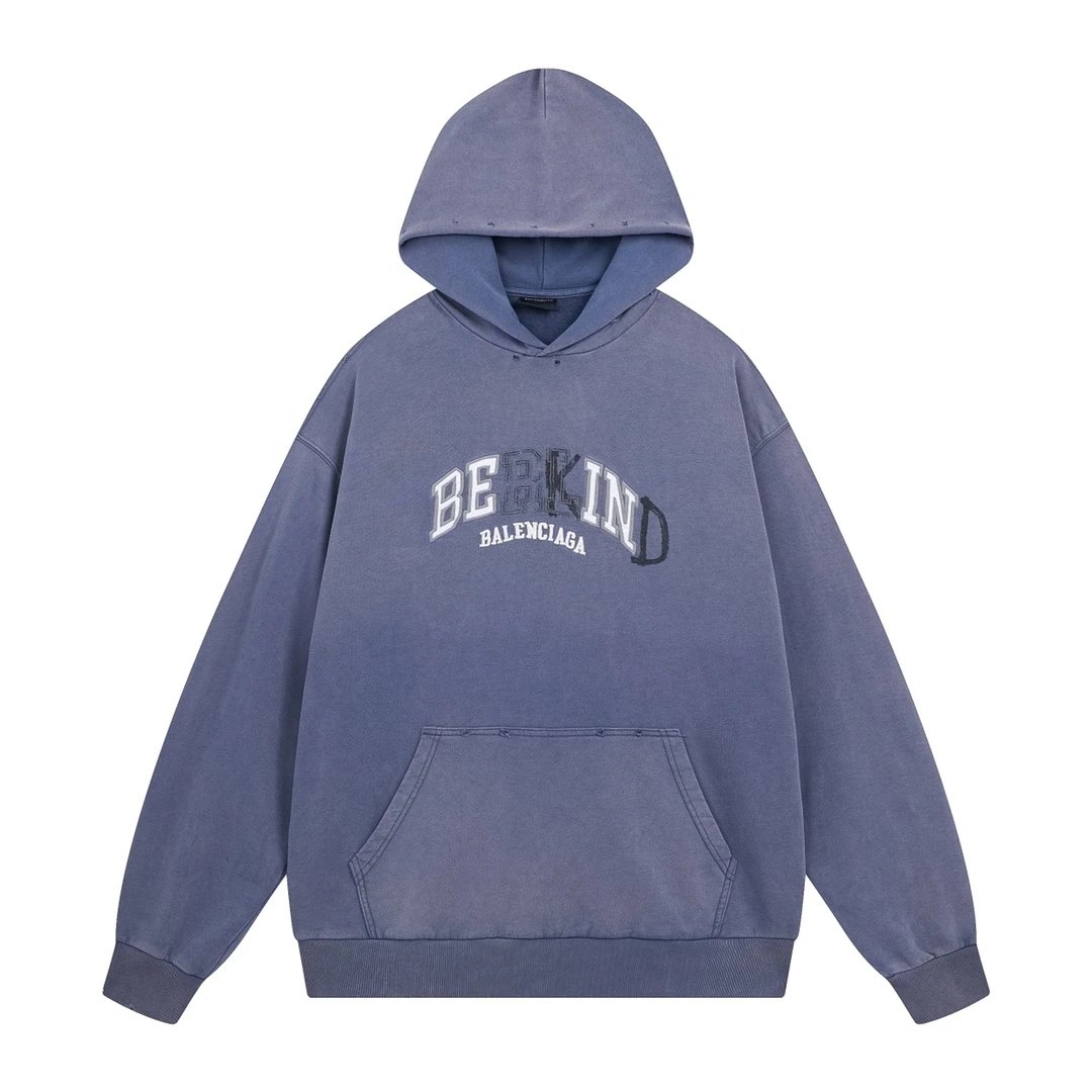 Balenciaga Authentic Jersey Apparel Hoodie Charcoal Gray Hoodie - 23