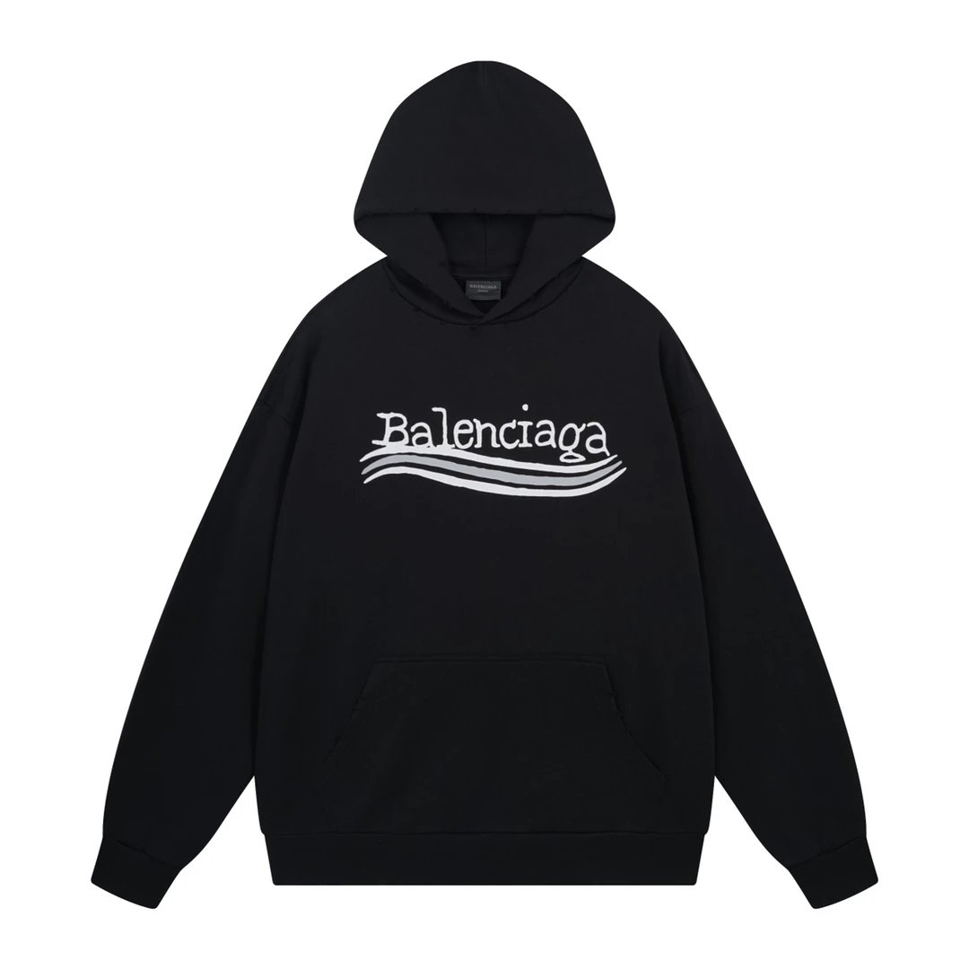 Balenciaga Logo Hoodie Black - 25
