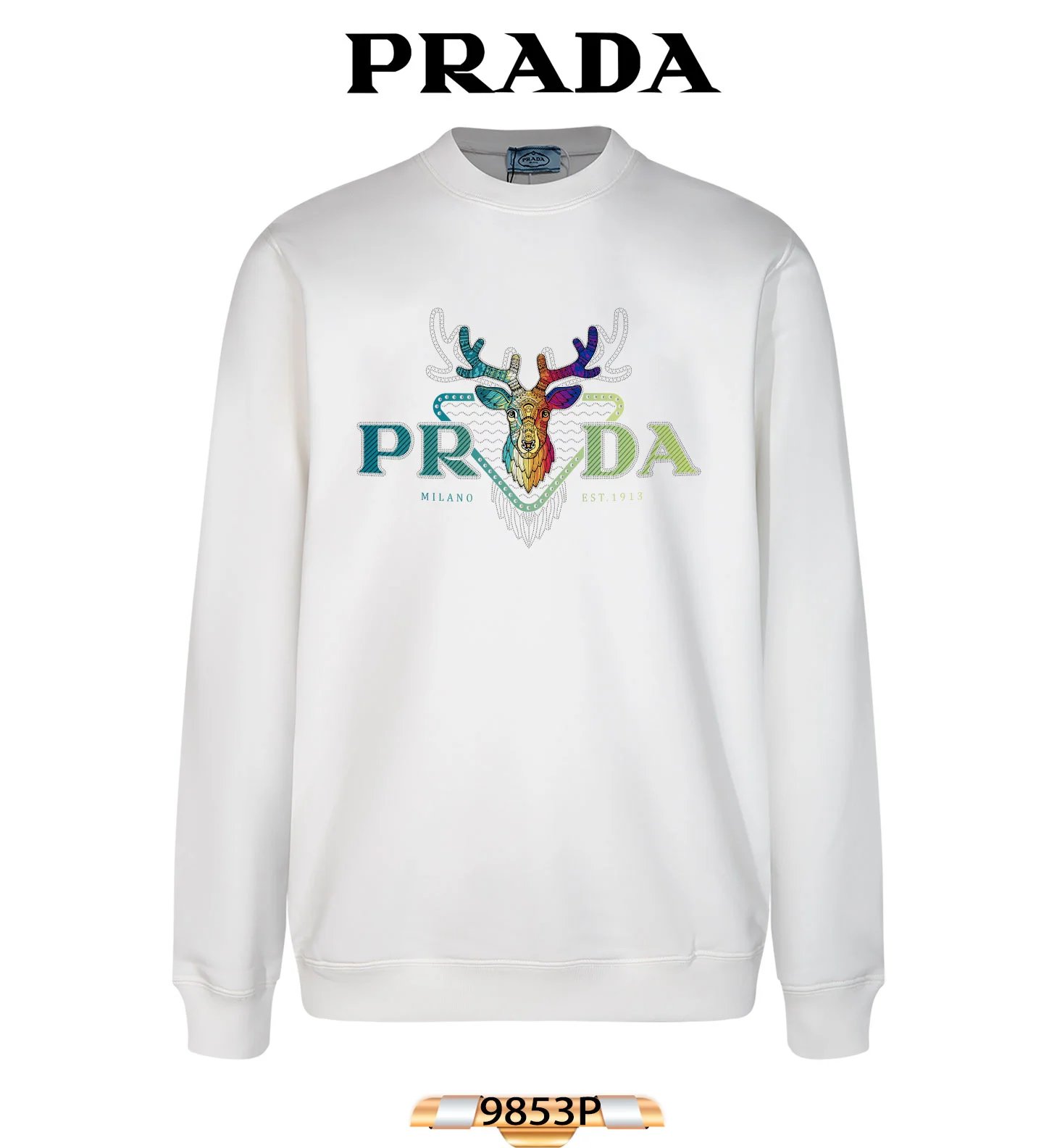 Prada Triangle Patch Black Sweatshirt Sweater - 22
