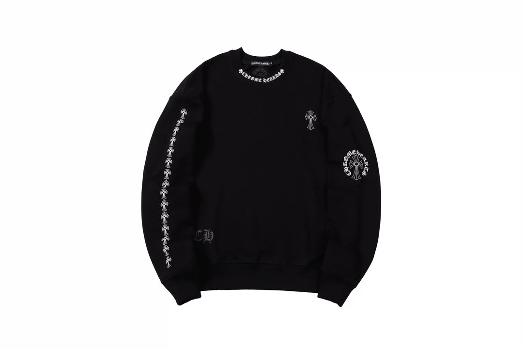 Chrome Hearts Cross Logo Long Sleeve Sweatshirt White Sweater - 16