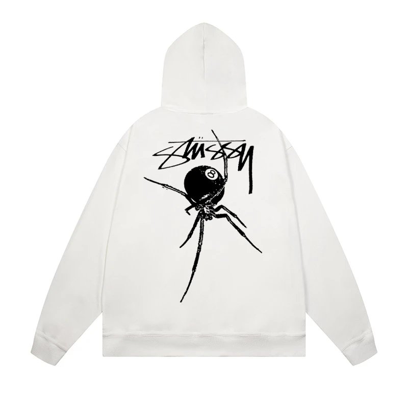 Stussy Drip Logo Hoodie White - 23