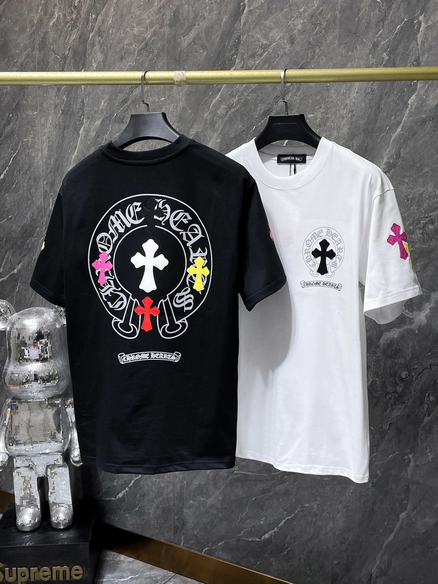 Chrome Hearts Gradient Logo Back Print T-Shirt Black - 25
