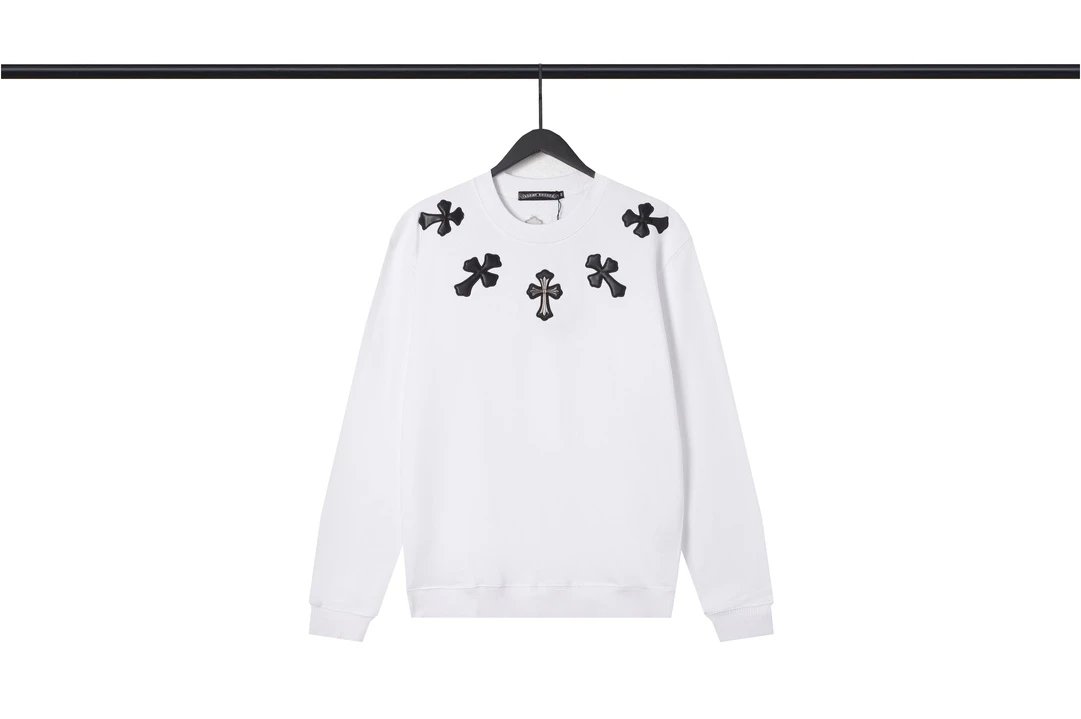 Chrome Hearts Cross Logo Long Sleeve Sweatshirt White Sweater - 12