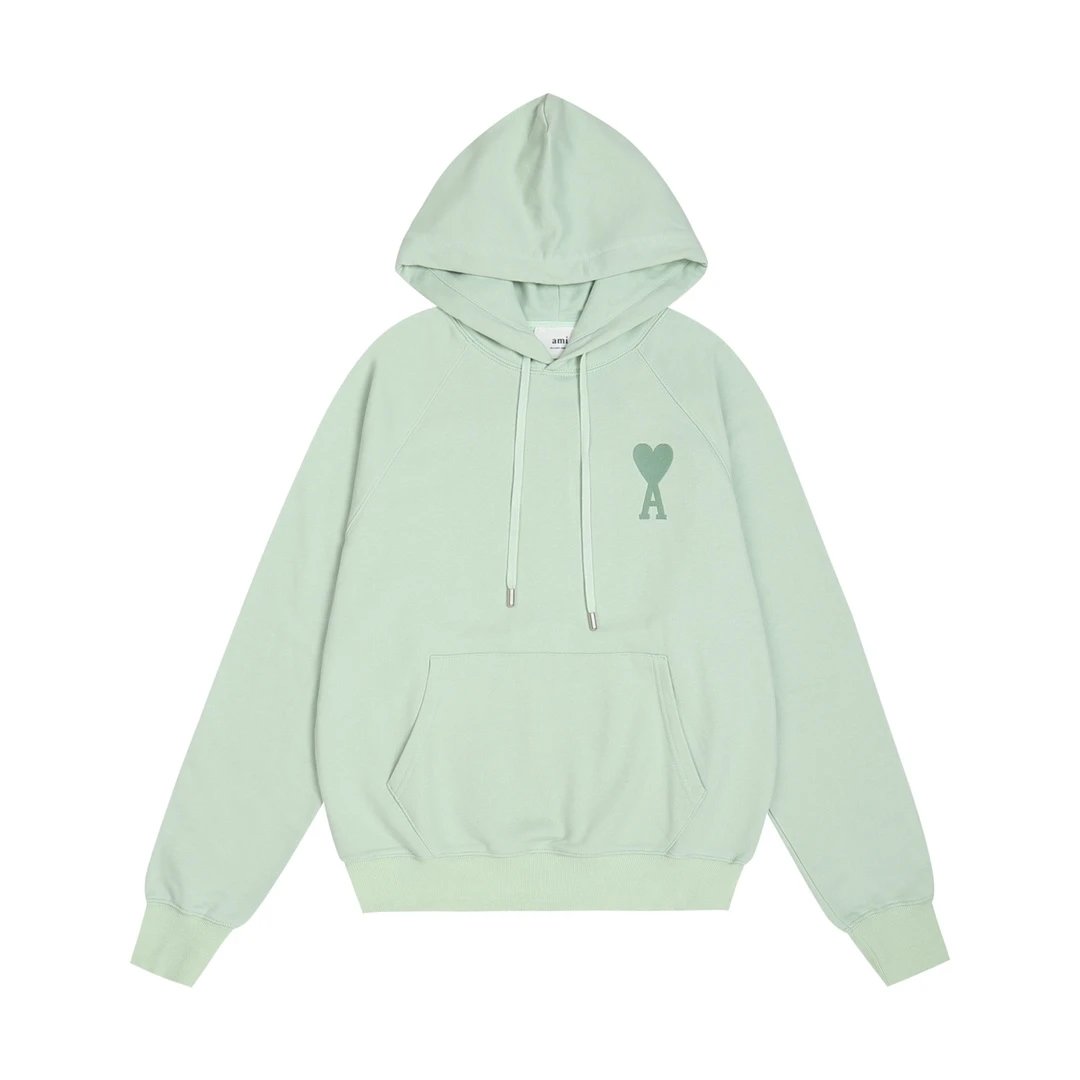 AMI Paris College Hoodie Gray - 30