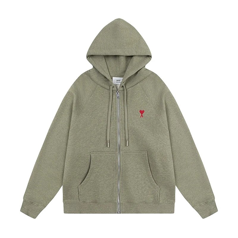 AMI Paris College Hoodie Gray - 50