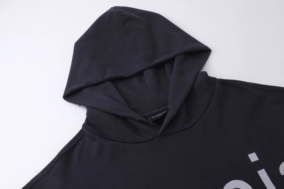 Balenciaga Authentic Jersey Apparel Hoodie Charcoal Gray Hoodie - 5