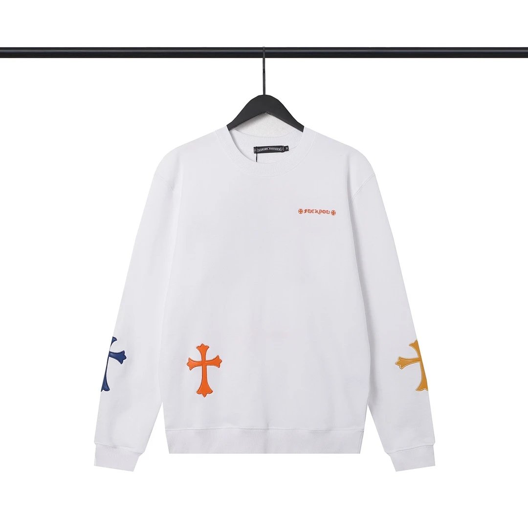 Chrome Hearts Cross Logo Long Sleeve Sweatshirt White Sweater - 35