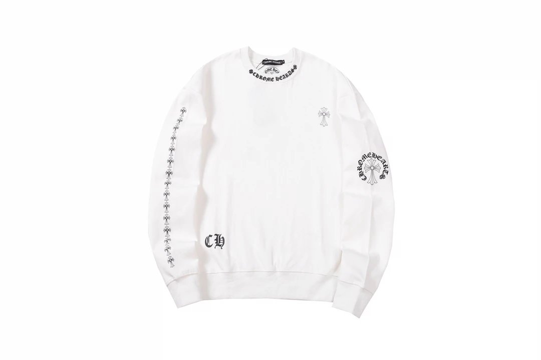 Chrome Hearts Cross Logo Long Sleeve Sweatshirt White Sweater - 15