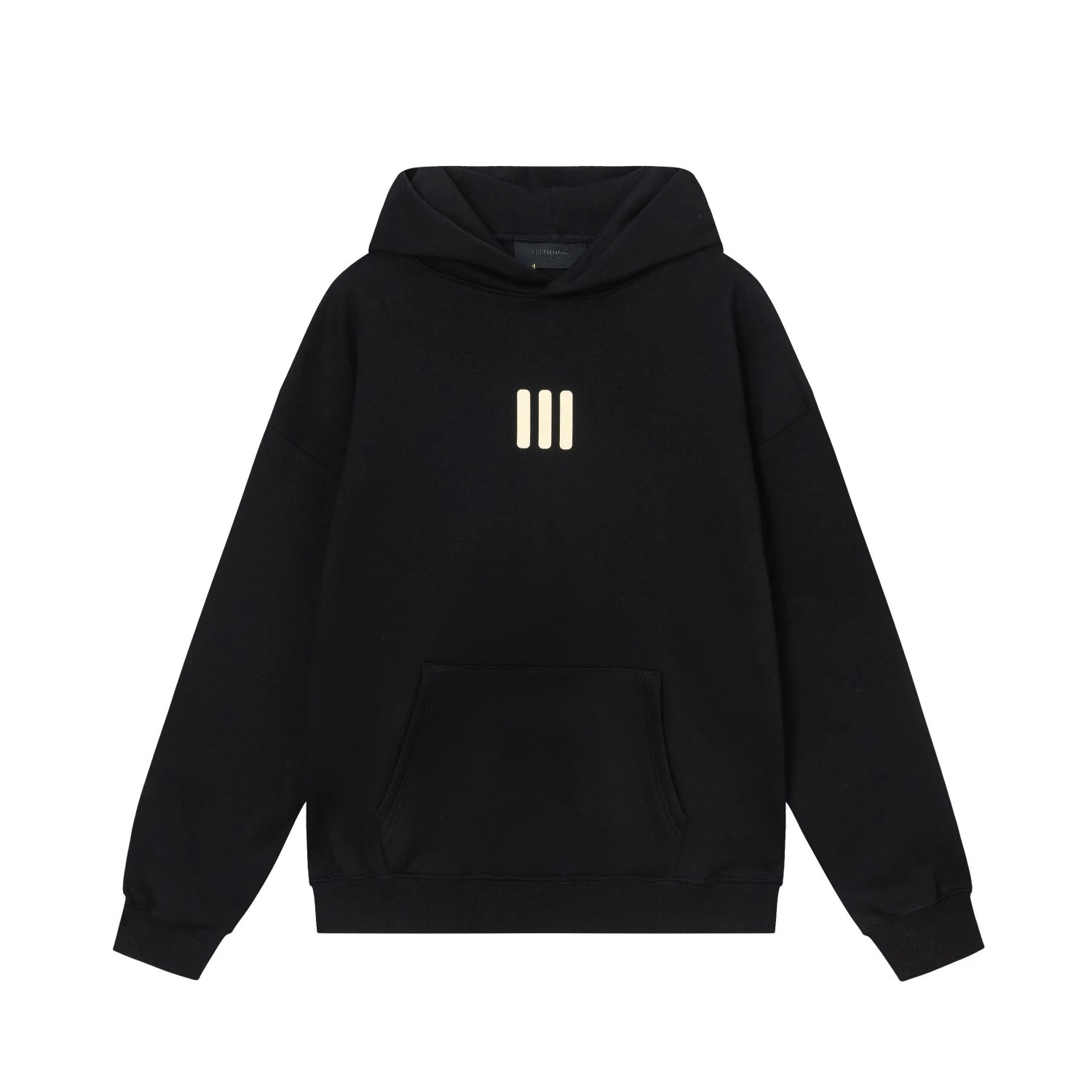 Design Three Bars Black Hoodie - 21