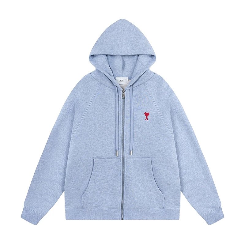 AMI Paris College Hoodie Gray - 49