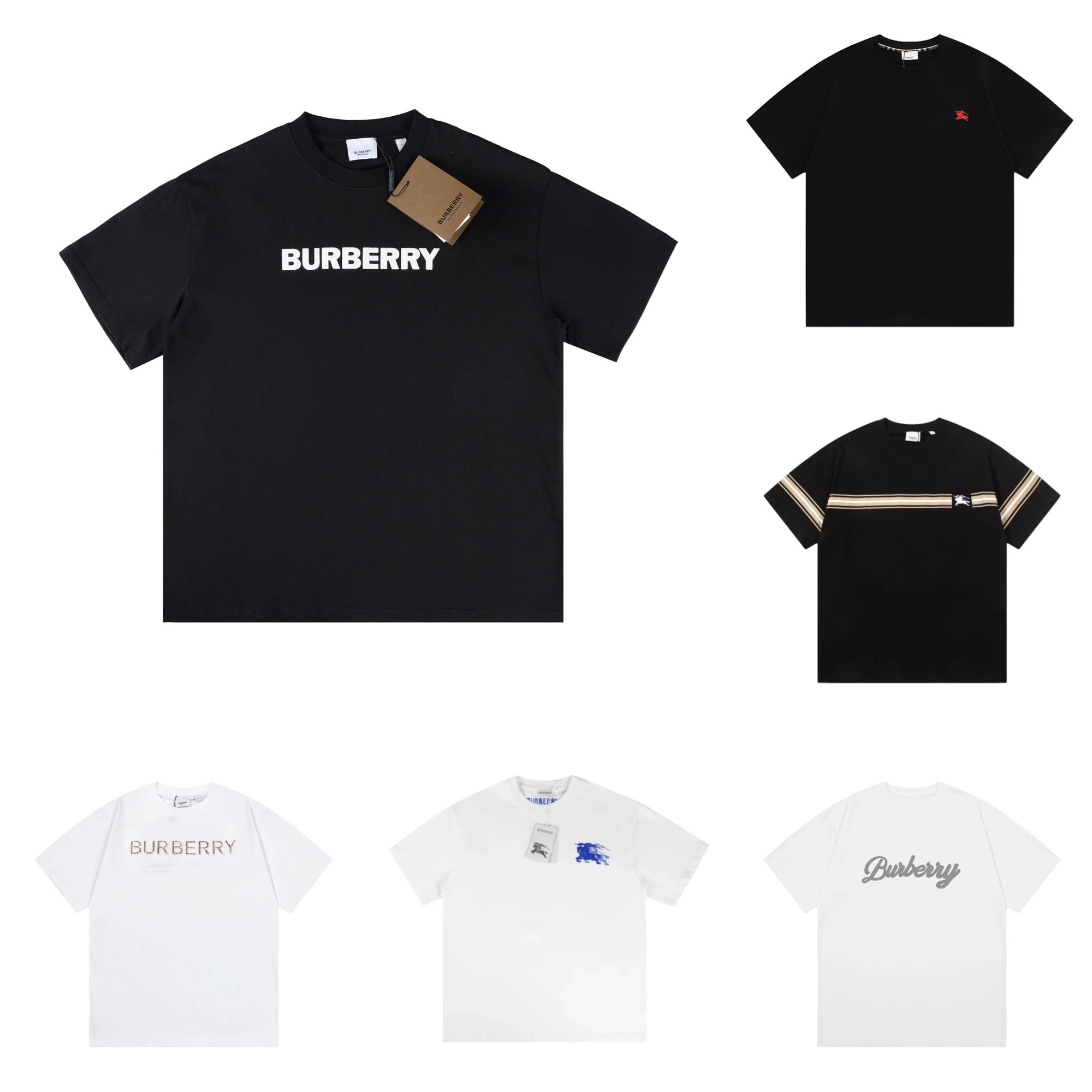 Burberry Logo & Stripe T-Shirt