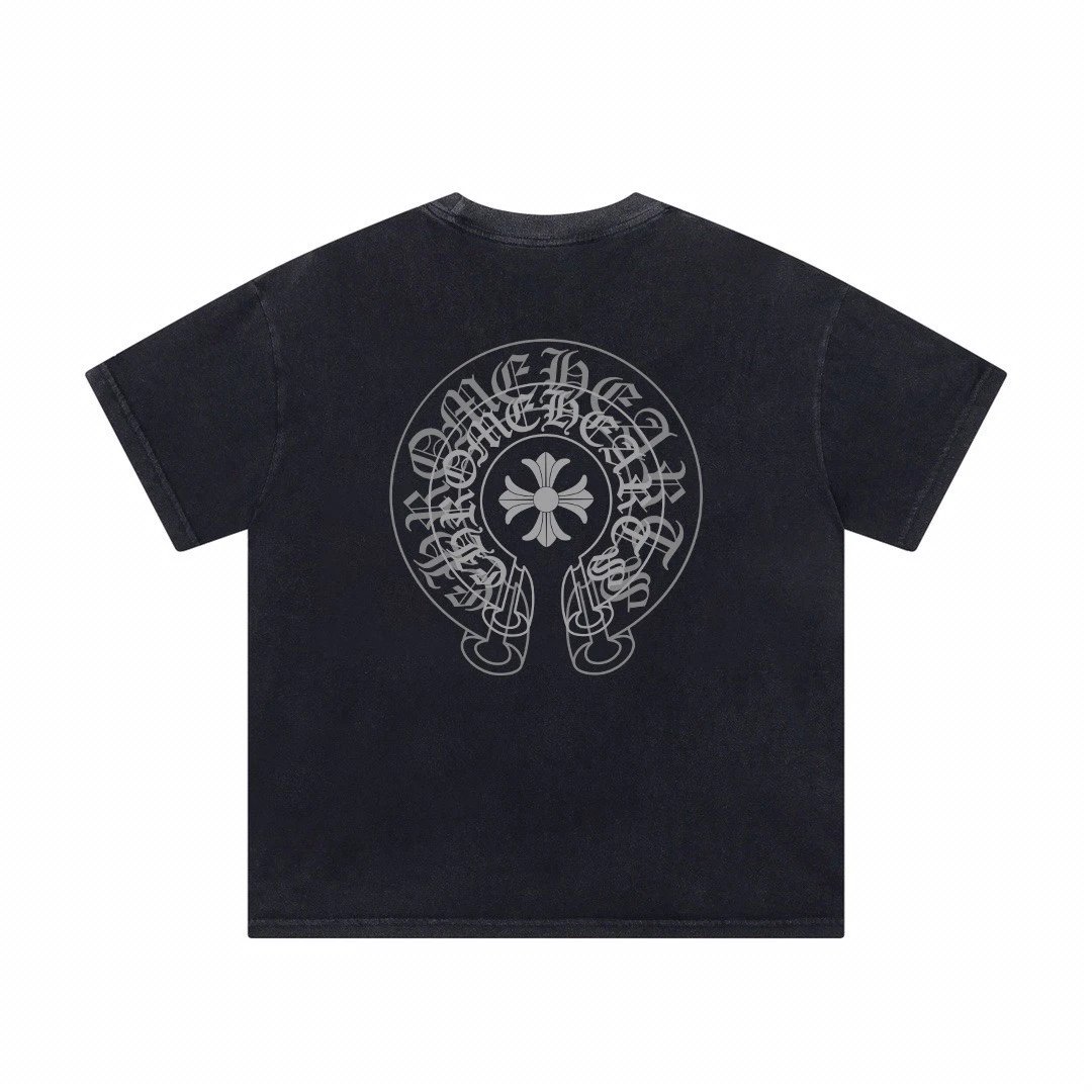 Chrome Hearts Gradient Logo Back Print T-Shirt Black - 5