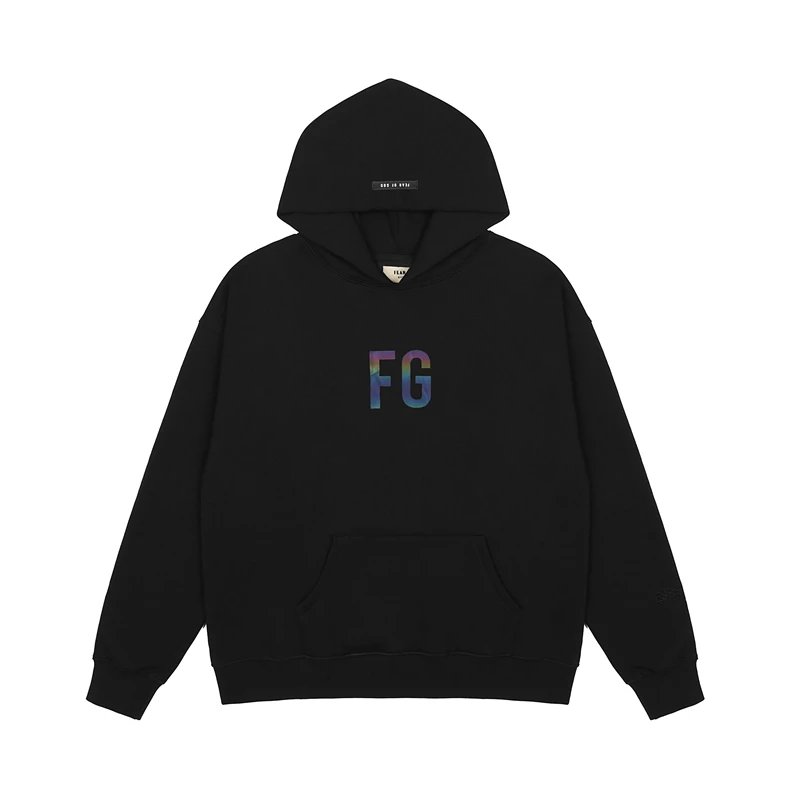 Design Three Bars Black Hoodie - 36