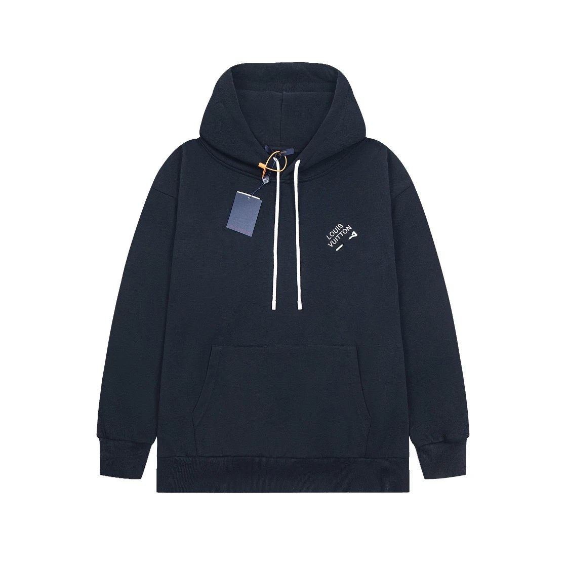 Louis Vuitton Monogram Embroidered Hoodie Navy - 23