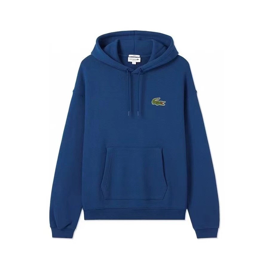 Lacoste Classic Crocodile Embroidered Black Hoodie - 6