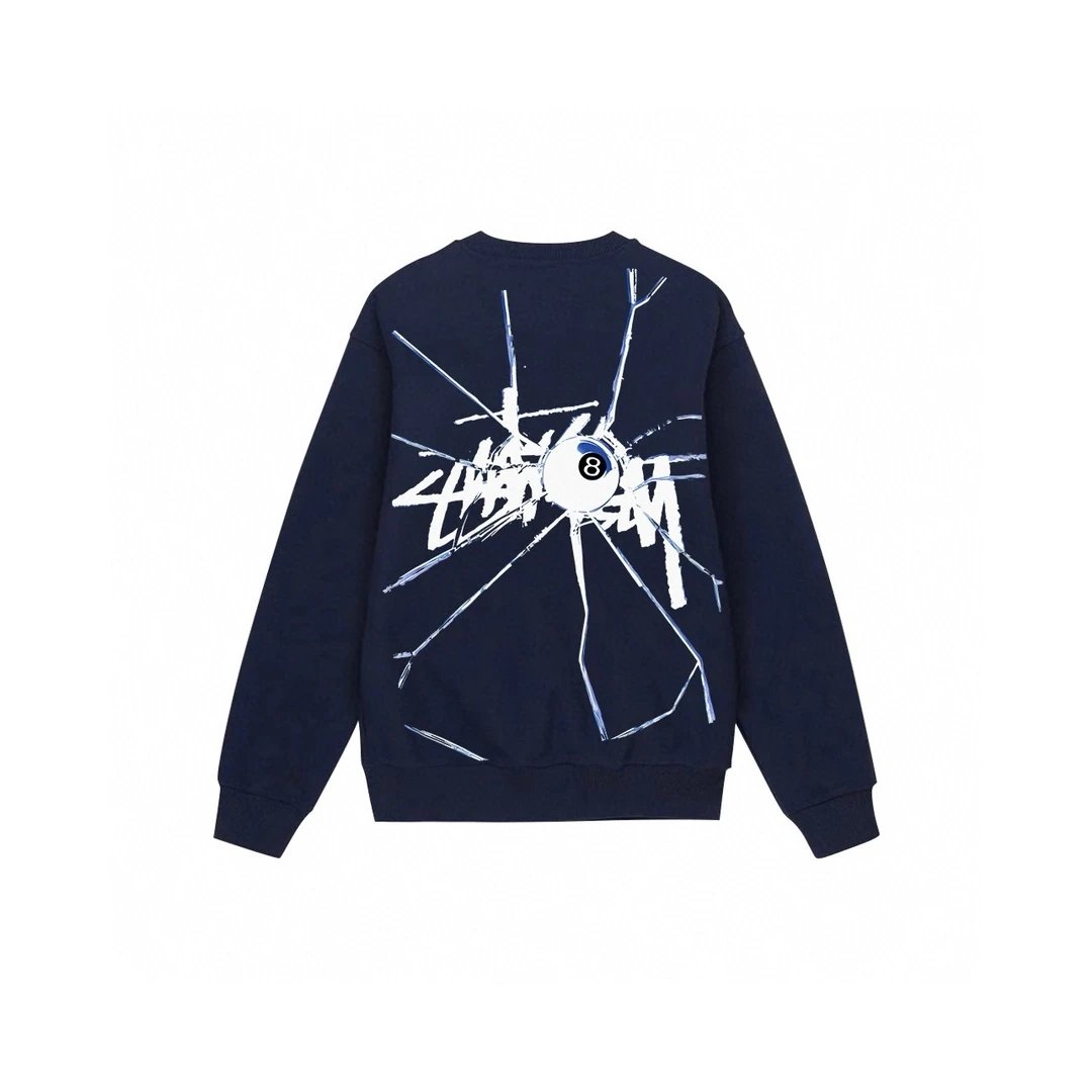 Stussy Crewneck Sweatshirt Black Hoodie - 33