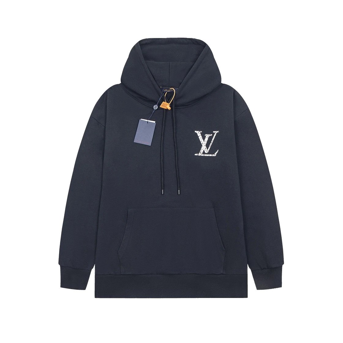 Louis Vuitton Monogram Embroidered Hoodie Navy - 25