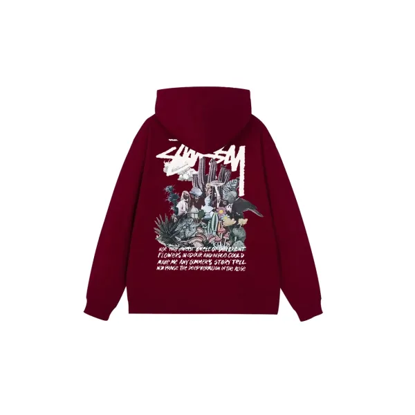 Stussy Floral Collage Hoodie Beige - 11