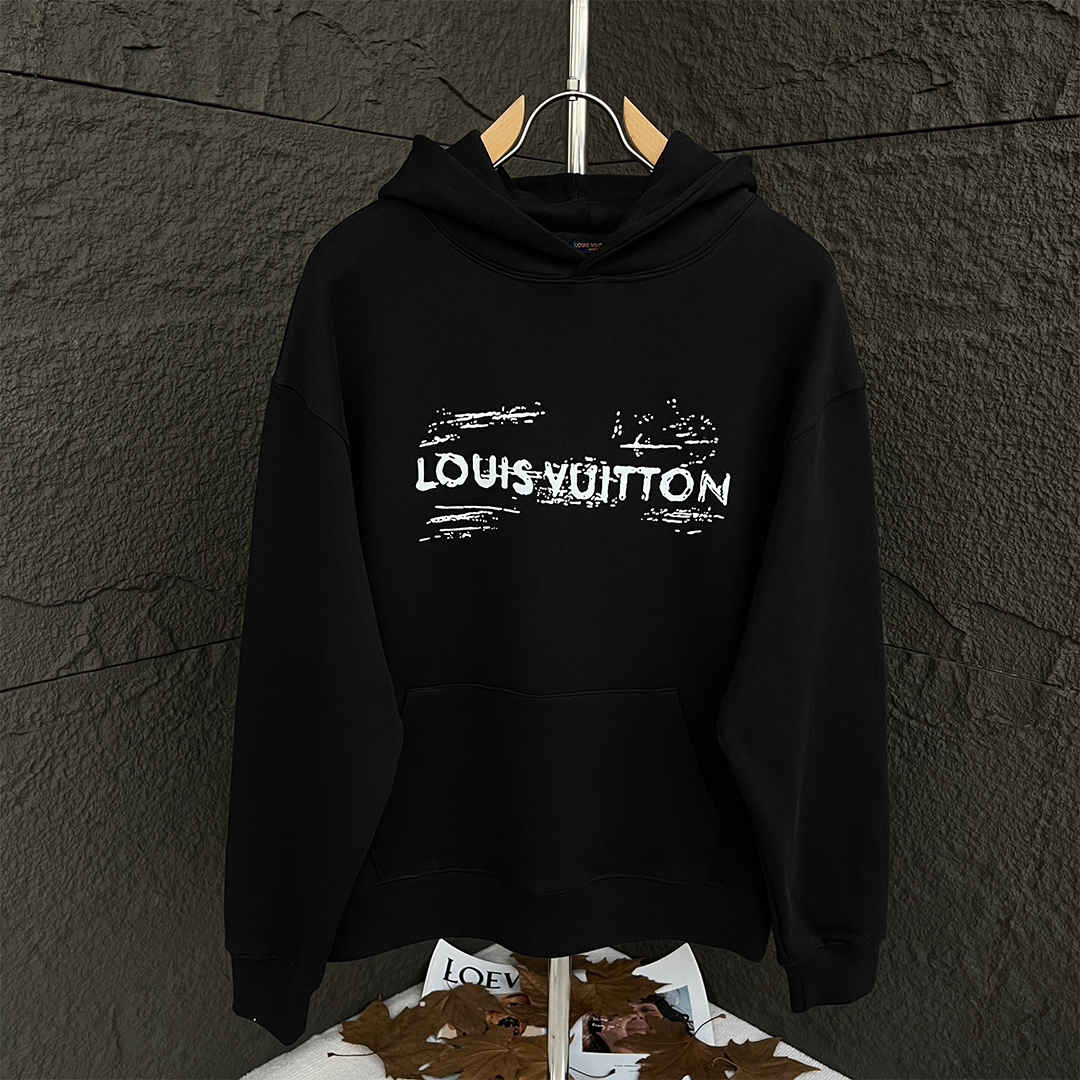 Louis Vuitton Monogram Embroidered Hoodie Navy - 29