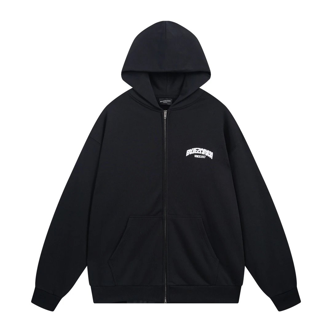 Balenciaga Authentic Jersey Apparel Hoodie Charcoal Gray Hoodie - 32