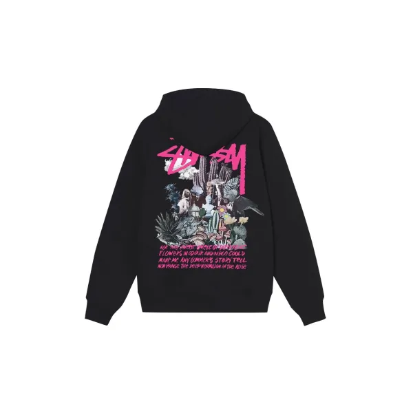 Stussy Floral Collage Hoodie Beige - 9