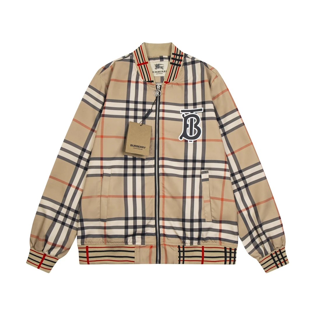 Burberry Logo-Embroidered Windbreaker Black Jacket Outerwear.windbreaker - 46