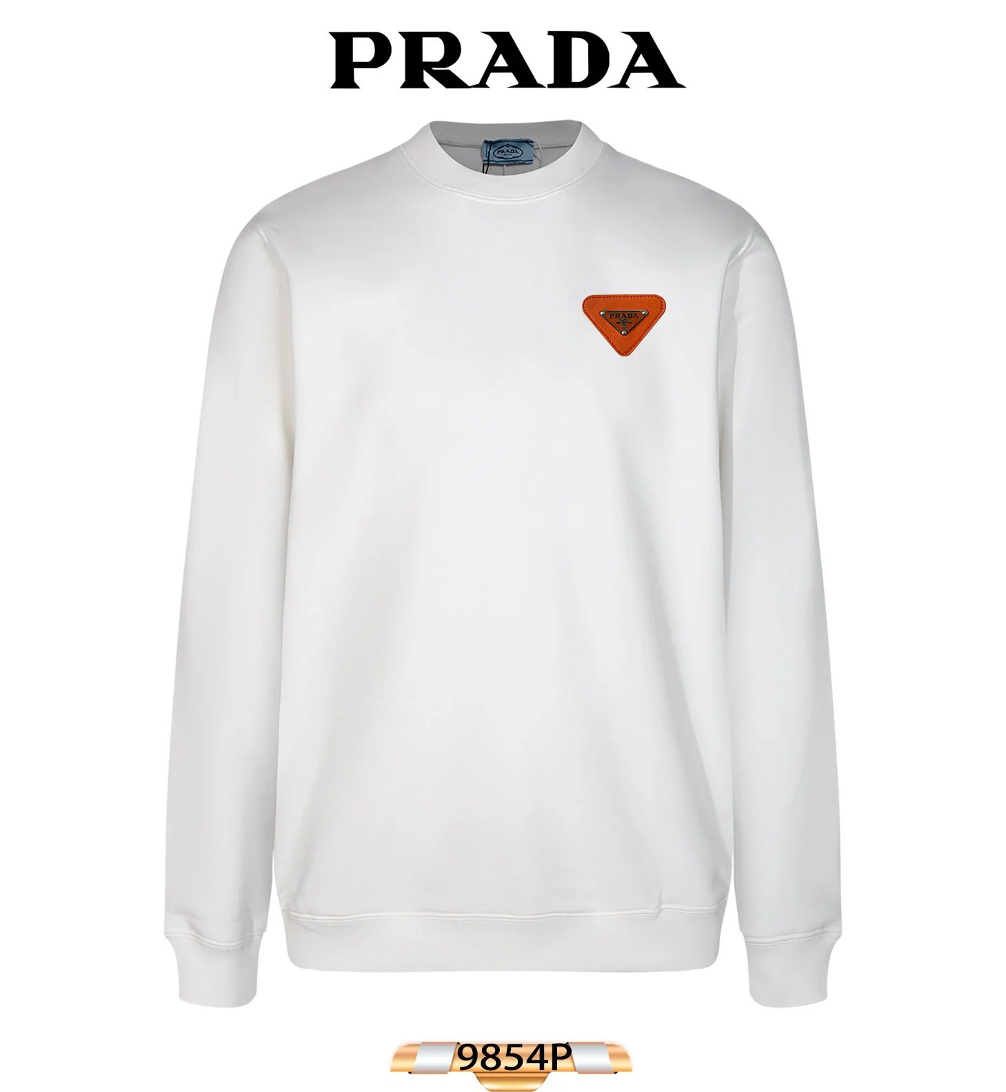 Prada Triangle Patch Black Sweatshirt Sweater - 24