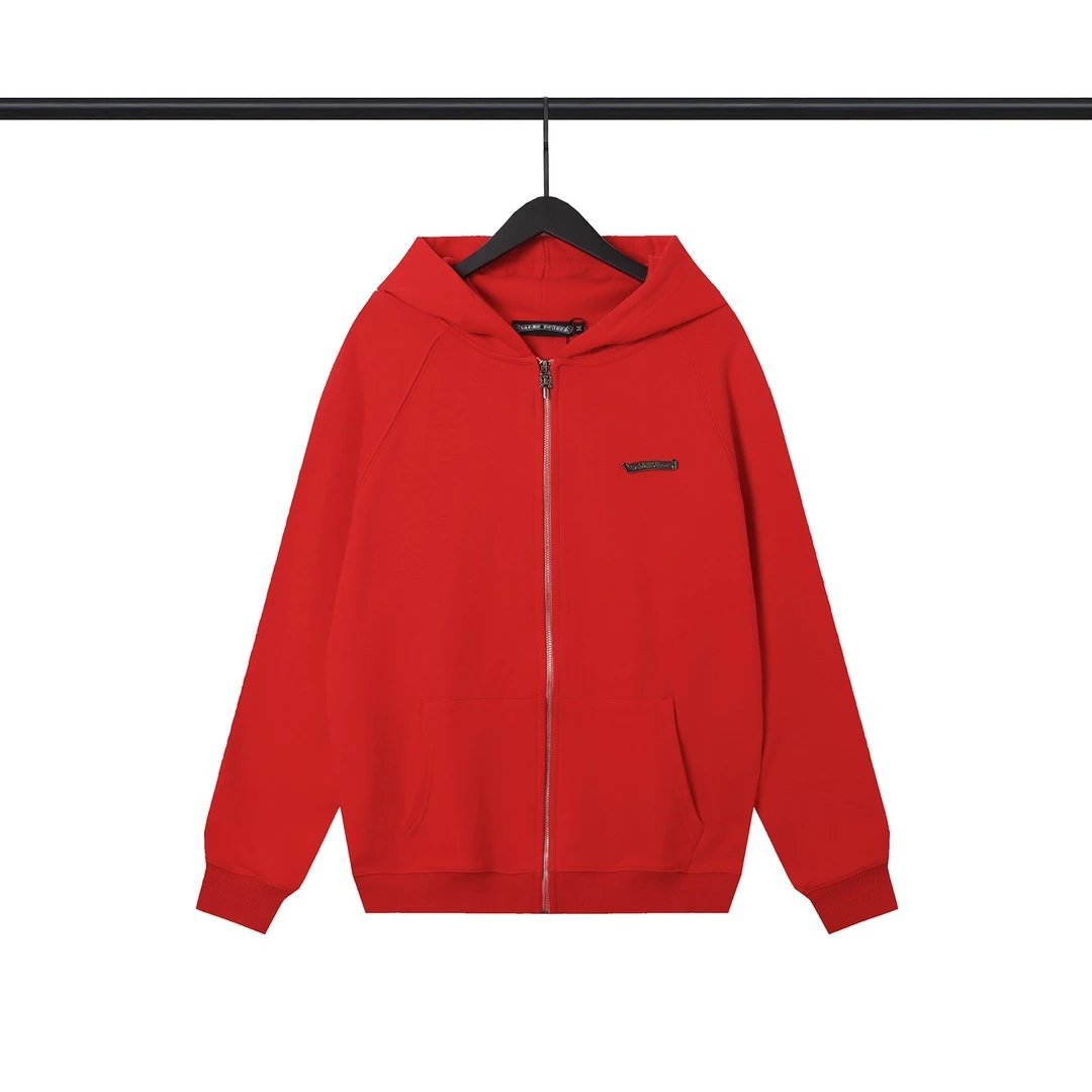 Chrome Hearts Logo Zip-Up Hoodie White - 33
