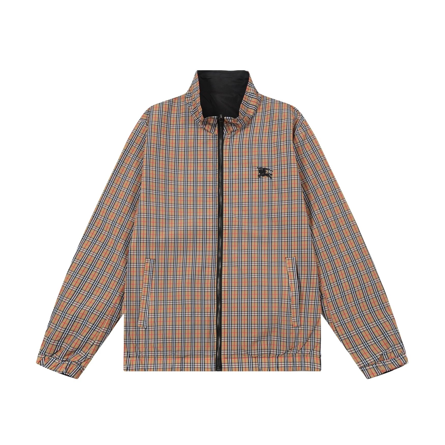 Burberry Logo-Embroidered Windbreaker Black Jacket Outerwear.windbreaker - 27