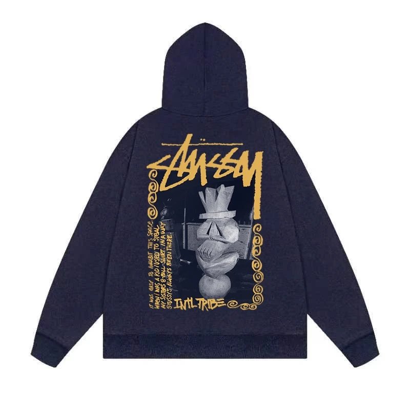 Stussy International Four Aces Flame Hoodie Black - 12