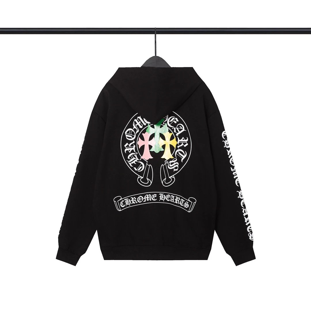 Chrome Hearts Logo Zip-Up Hoodie White - 24