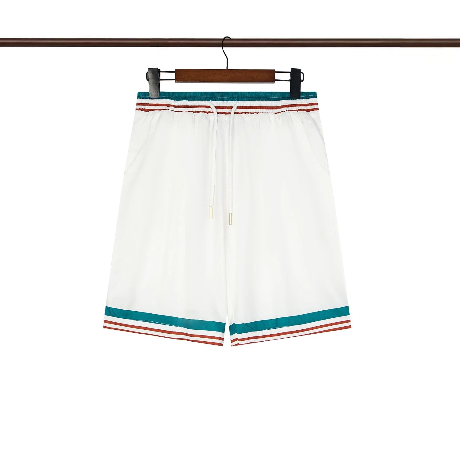 Design Gradient Print Shorts with Floral Trim Teal - 8