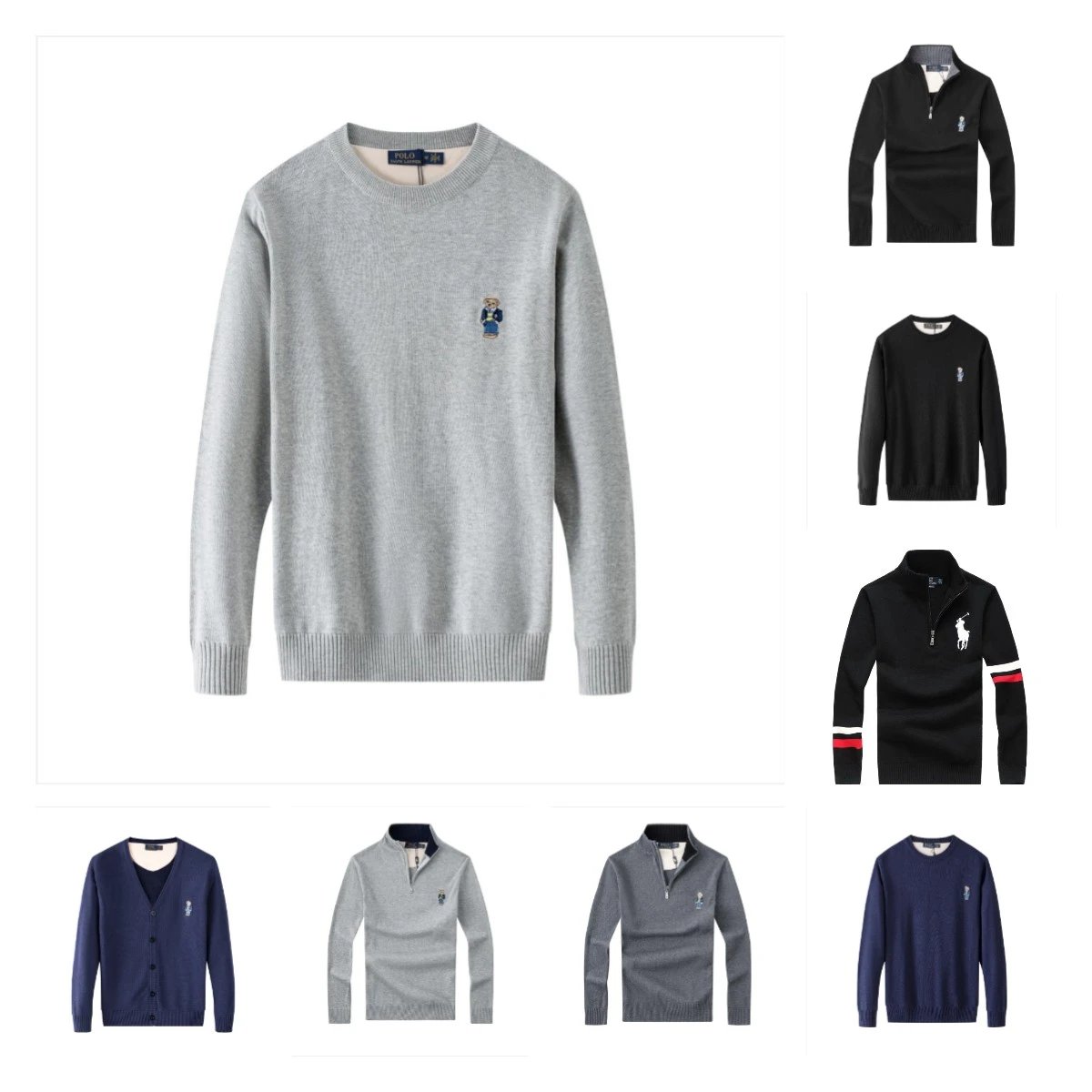 Polo Ralph Lauren Grey Round Neck Sweater