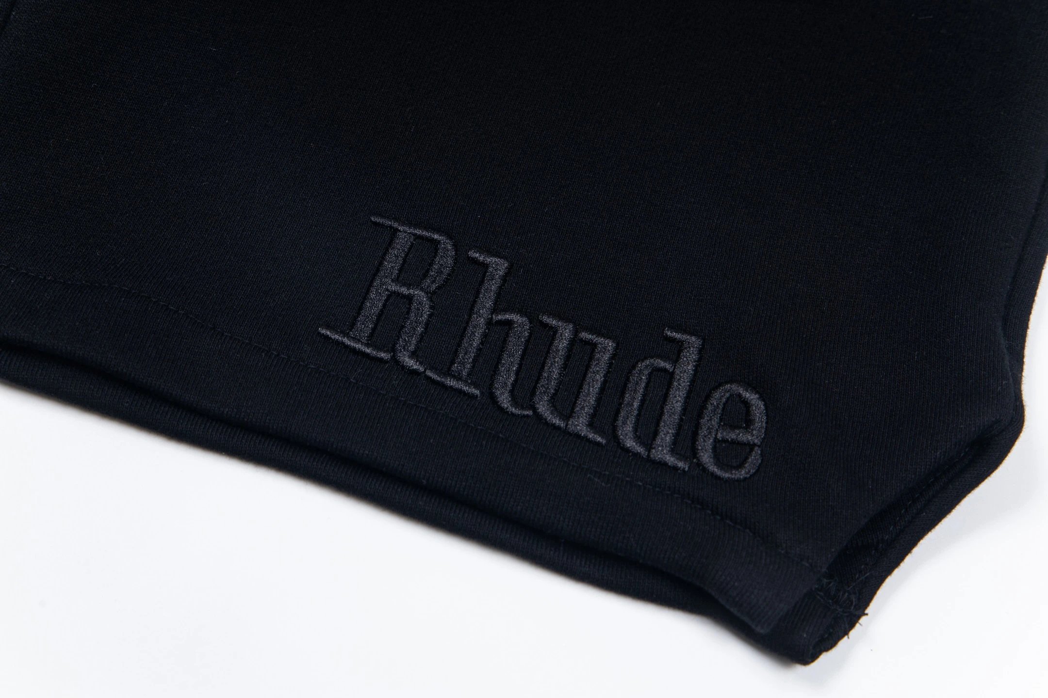 Rhude Embroidered Drawstring Shorts Black - 10