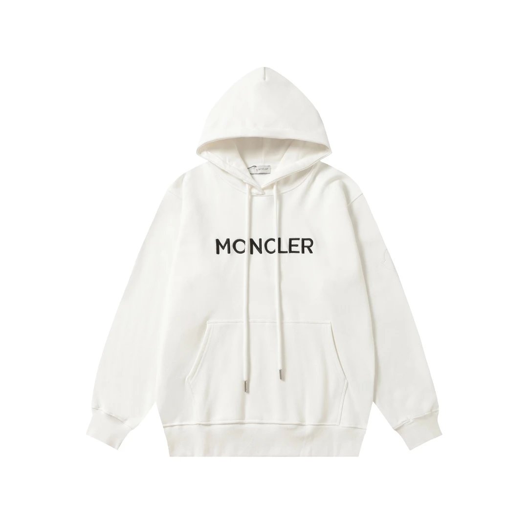 Moncler Logo Print Black Hoodie - 19