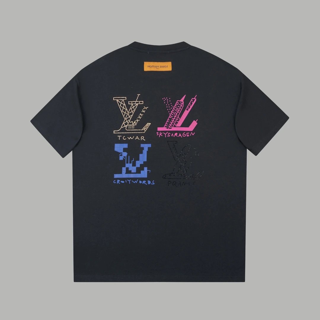 Louis Vuitton Graffiti LV Monogram T-Shirt Black - 14