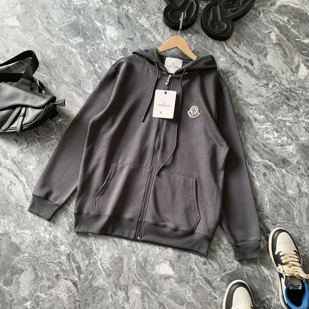 Moncler Logo Print Black Hoodie - 28