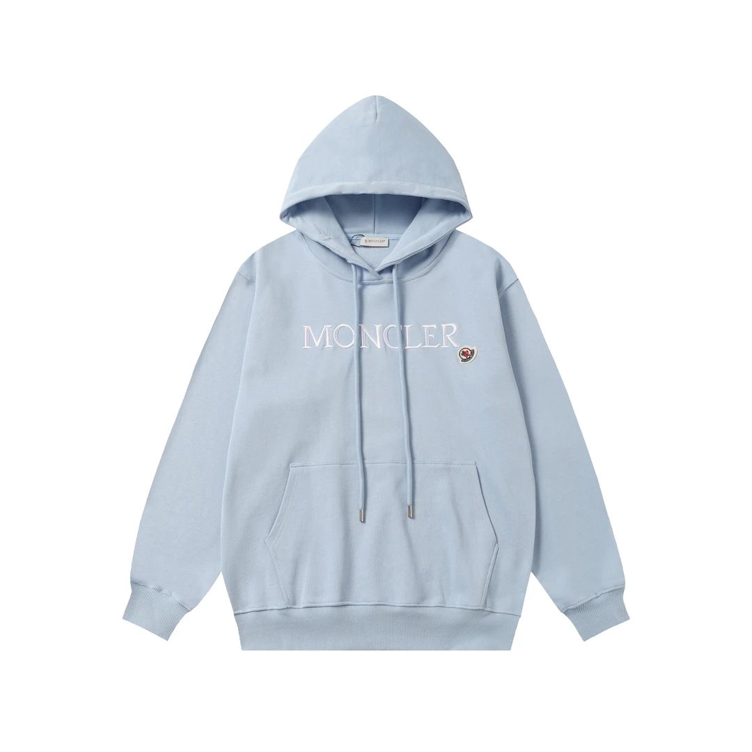 Moncler Logo Print Black Hoodie - 14
