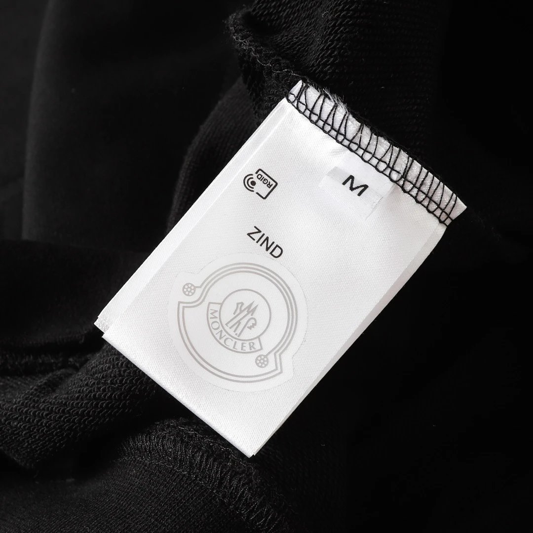 Moncler Logo Print Black Hoodie - 11