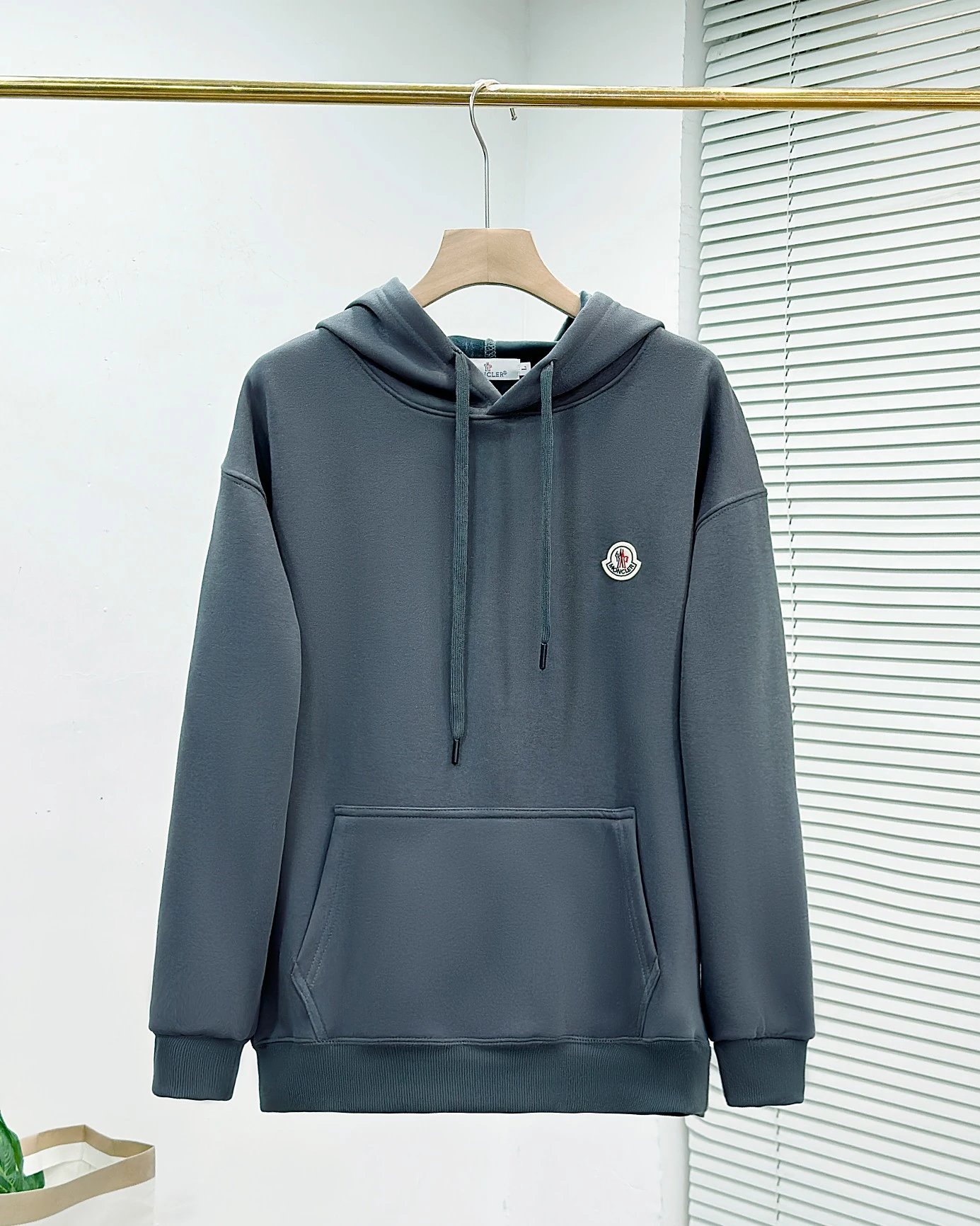 Moncler Logo Print Black Hoodie - 35