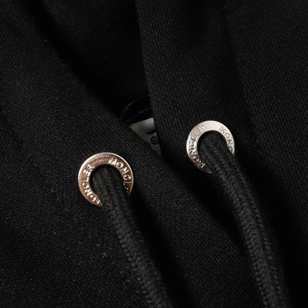 Moncler Logo Print Black Hoodie - 10