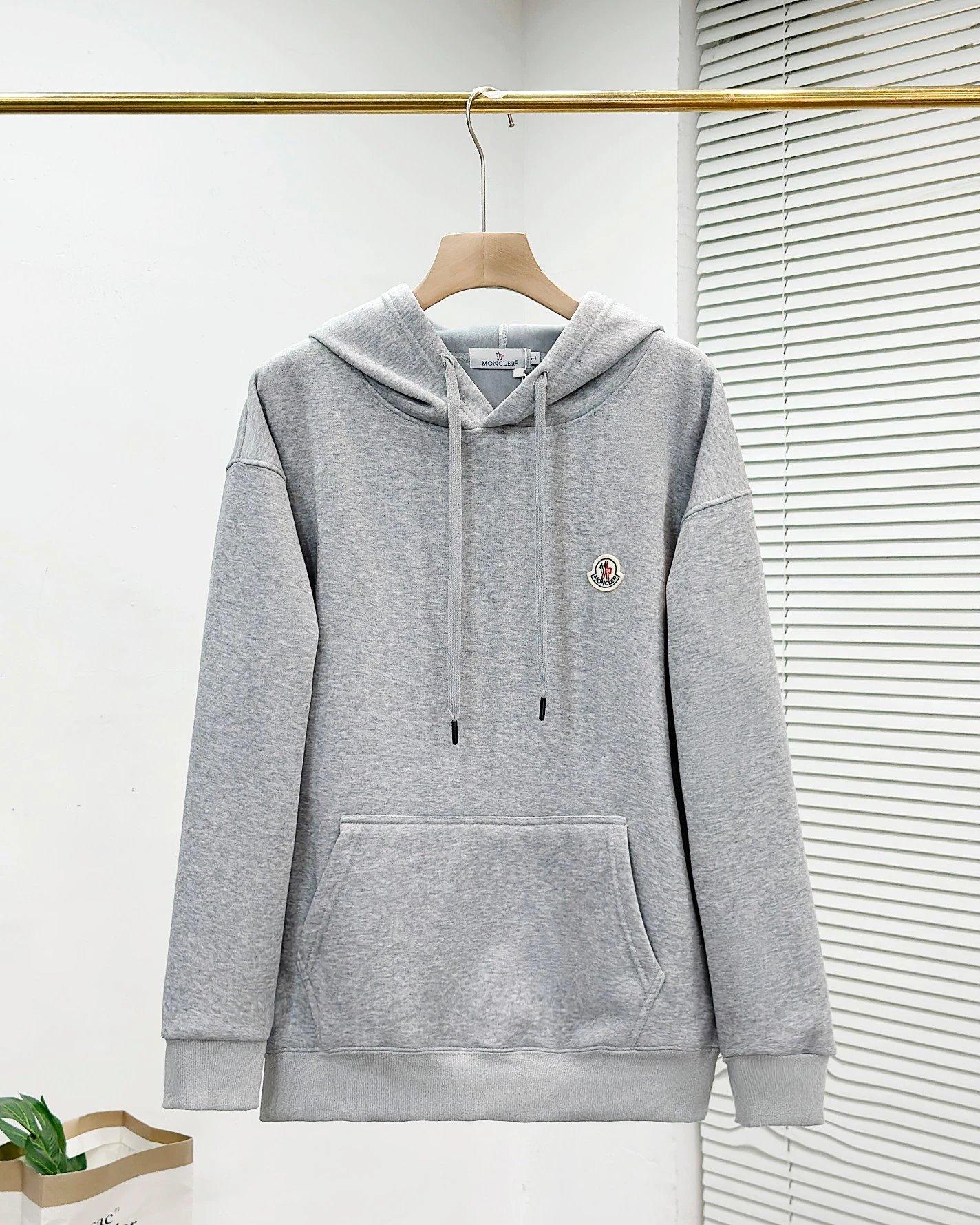 Moncler Logo Print Black Hoodie - 34