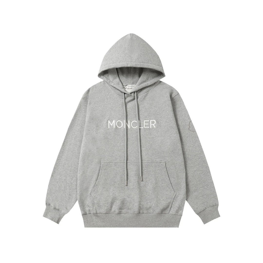 Moncler Logo Print Black Hoodie - 18