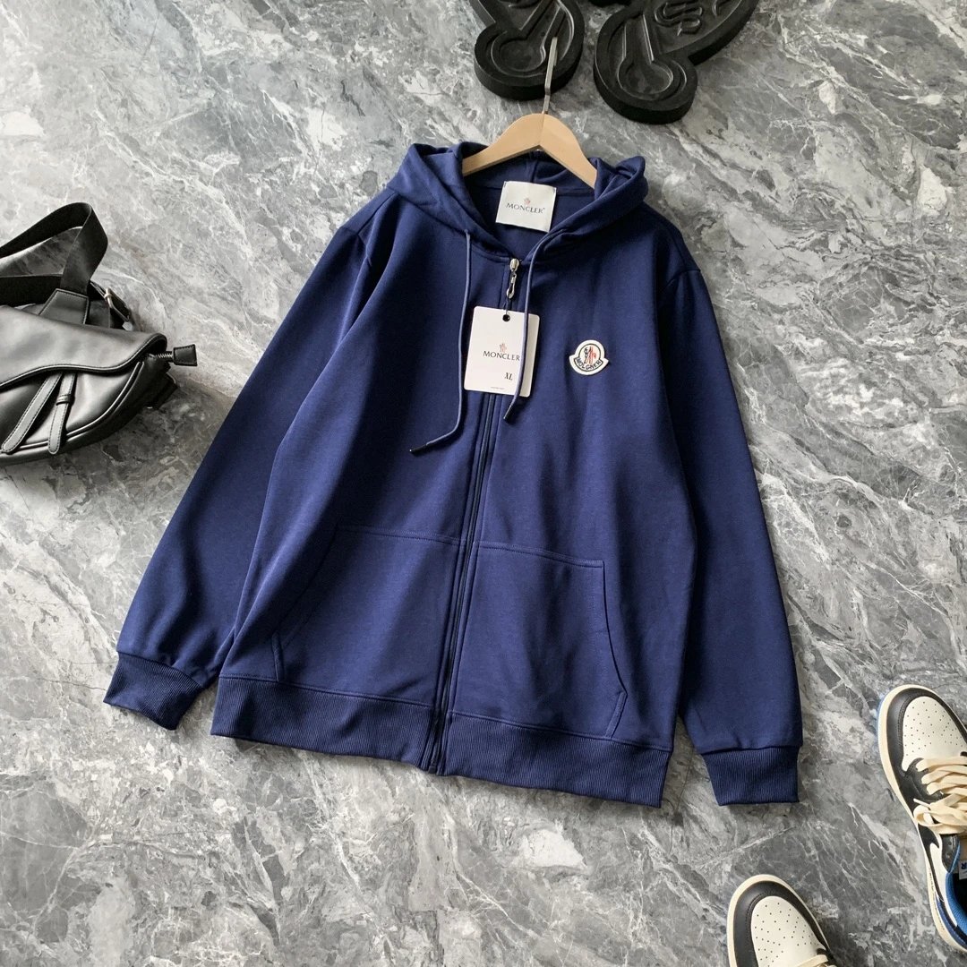 Moncler Logo Print Black Hoodie - 27