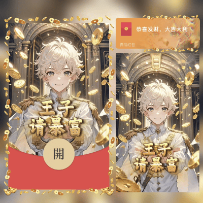 【红包封面】王子请暴富zw/新版动态