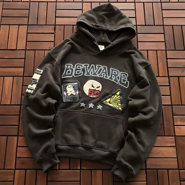 Broken Planet Hoodies & Sweatshirts Graphic patch pullover and zip-up product detail image 1